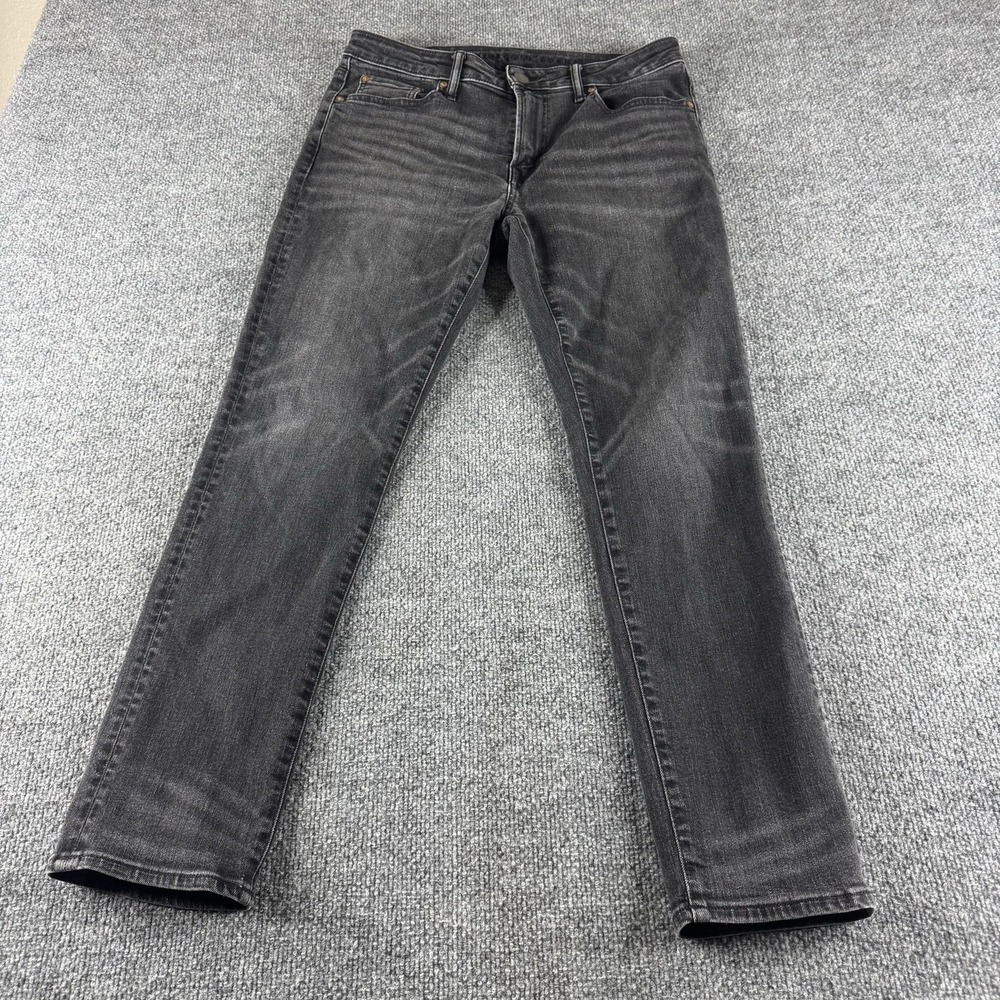 American Eagle Straight Jeans Mens 32x28 Gray Airflex+ Stretch Denim 250-7871